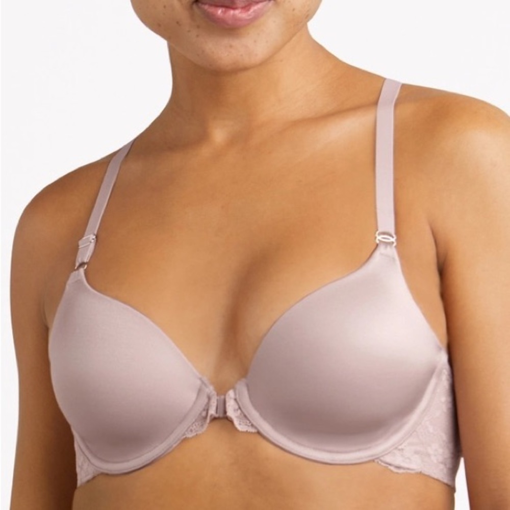 💥 SALE NWT Full Coverage Racerback Bra in Gloss / Mauve - Picture 6 of 9